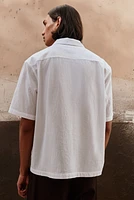 Chemise coupe classique à col cubain