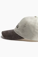 Embroidered-motif Twill Cap