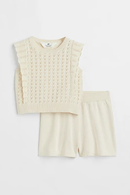 2-piece Fine-knit Cotton Set