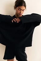 Roll-edge Sweater