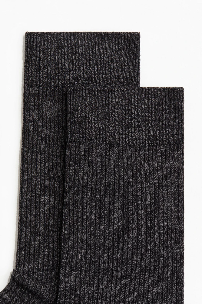 Rib-Knit Socks