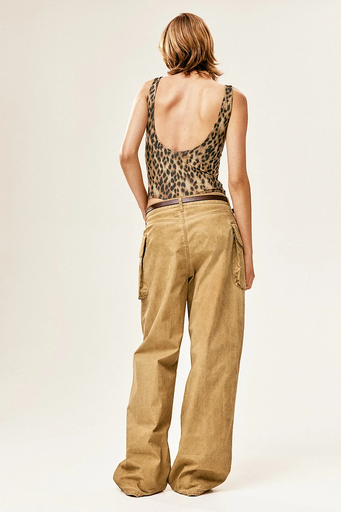 Wide-leg Cargo Pants