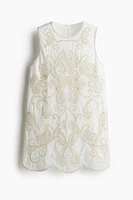 Eyelet-Embroidered Shift Dress