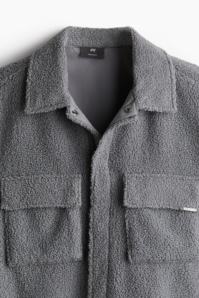 Regular Fit Teddy Fleece Overshirt