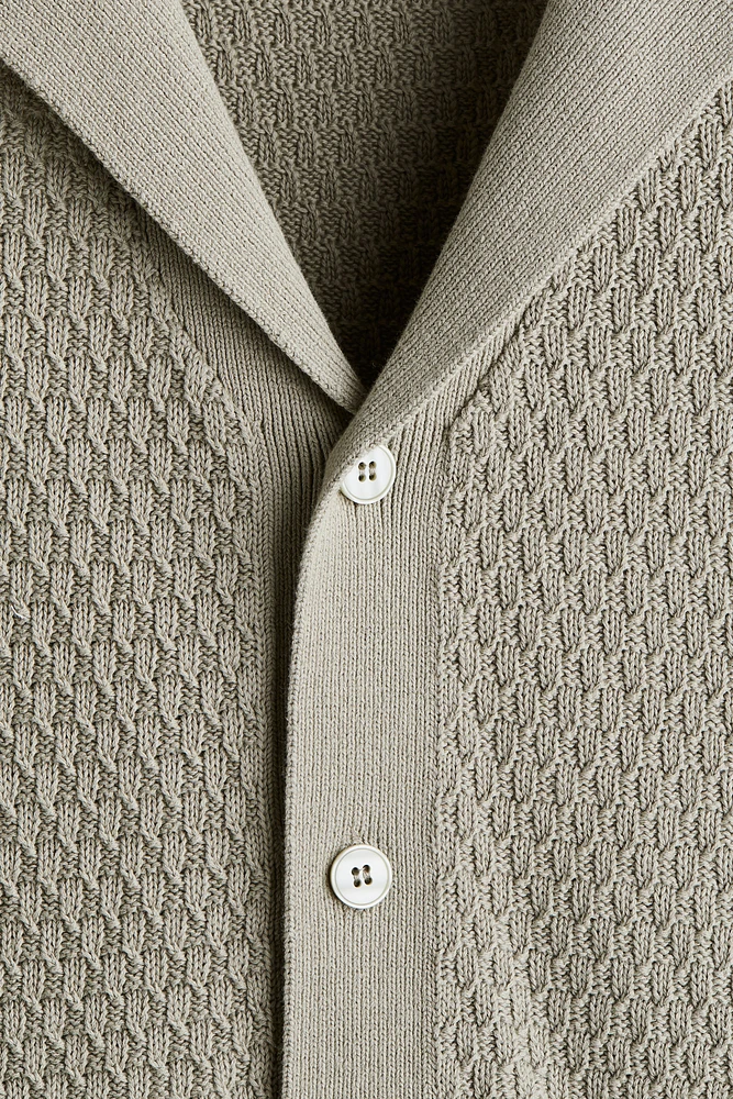 Regular-Fit Textured-Knit Resort Shirt