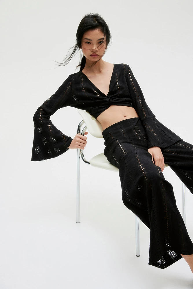 Lace Jersey Pants