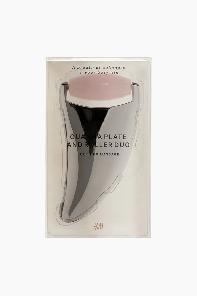 Gua Sha Plate & Roller Duo