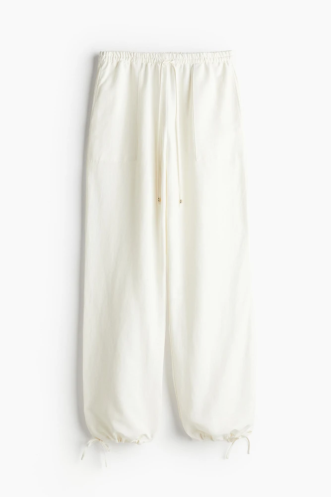 Linen-blend Pull-on Pants