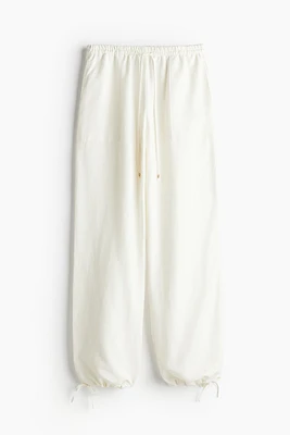 Linen-blend Pull-on Pants