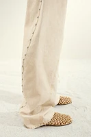 Knotted Leather Mules