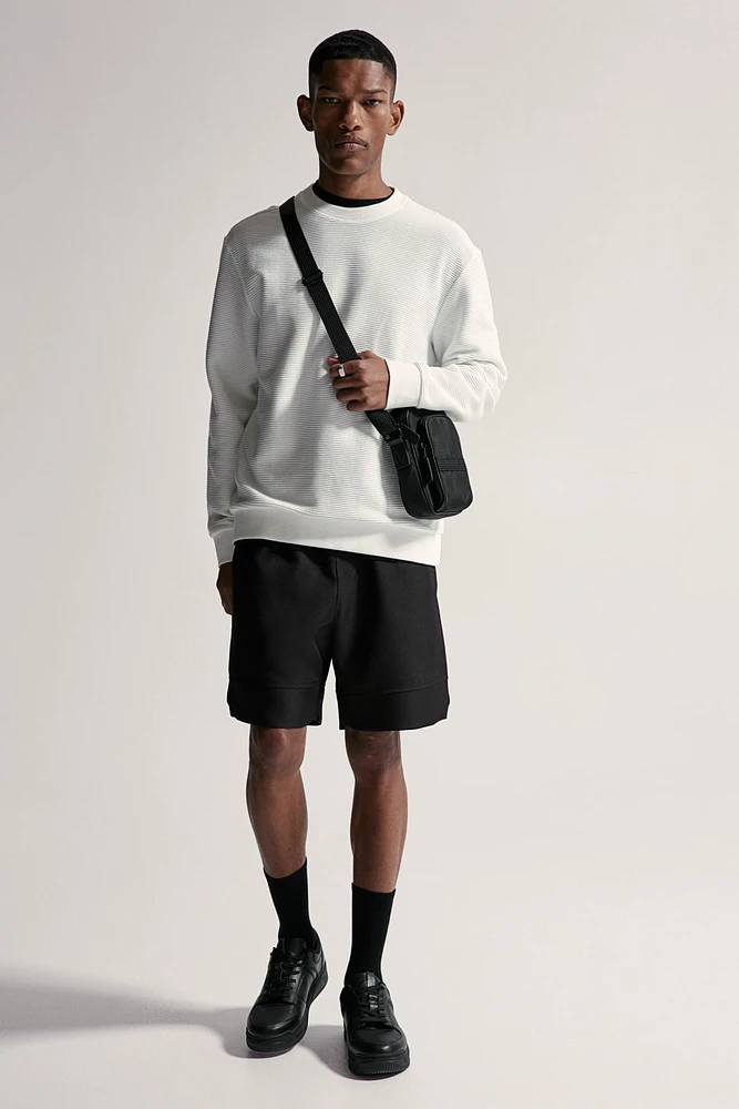 Regular Fit Ribbed Sweatshirt