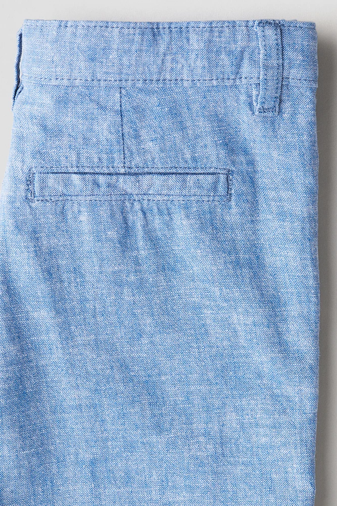 Short habillé en lin mélangé