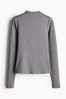 Mock Turtleneck Jersey Top