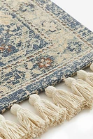 Patterned Rug with Fringe