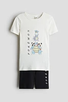 Snug-Fit Printed Cotton Pajamas