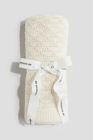Pointelle Silk-Blend Baby Blanket