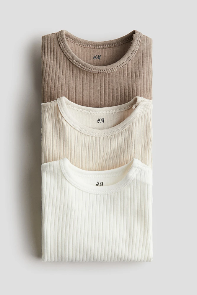 Lot de 3 maillots côtelés