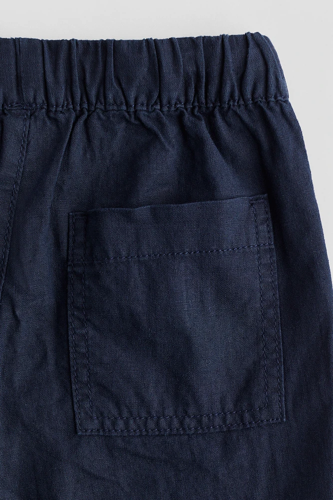 Pantalon en lin mélangé