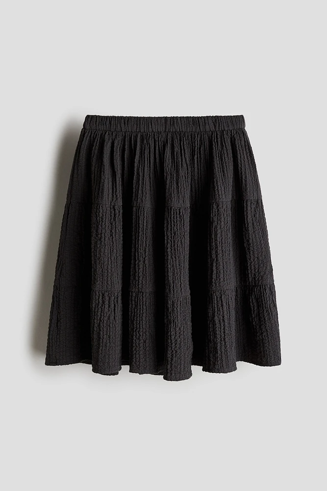 Tiered Seersucker Skirt