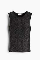 Rhinestone-Embellished Sleeveless Top