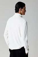 Regular Fit Ribbed Turtleneck Sweater