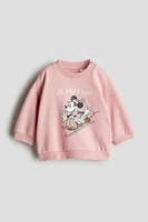 Sweatshirt with Printed Motif