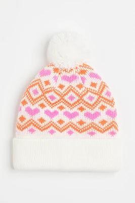 Rib-knit Pompom Hat