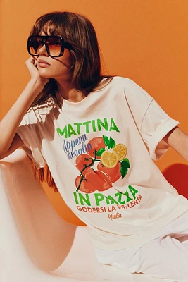 Oversized T-Shirt with Motif