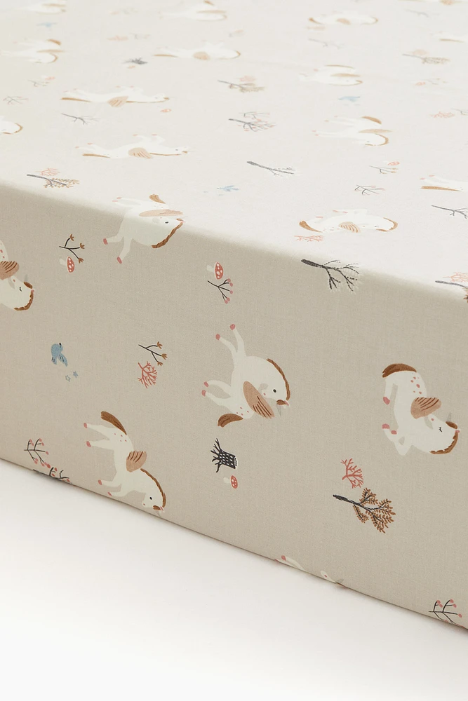 Patterned Cotton Fitted Sheet