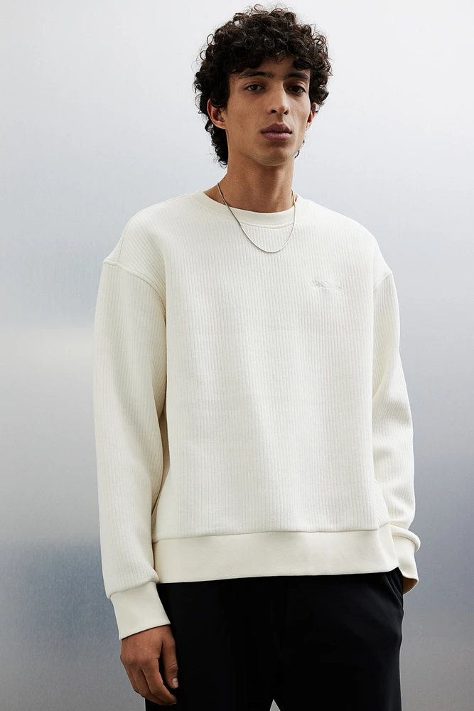 Loose Fit Ribbed Sweatshirt