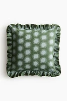 Housse de coussin à volant