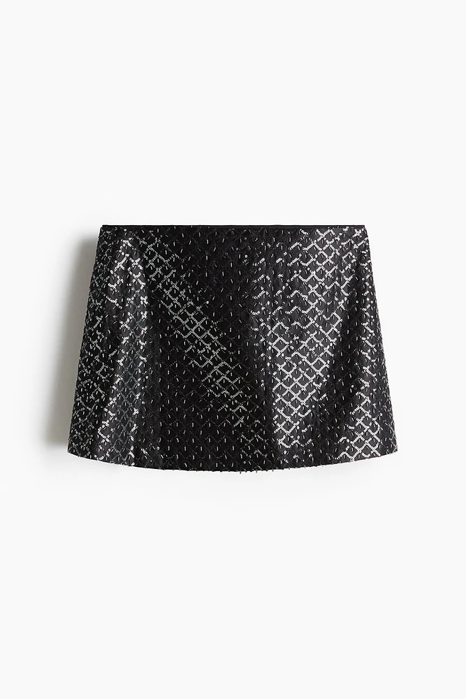 Embellished Mini Skirt