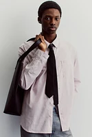 Oversized-Fit Seersucker Shirt