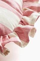 Ruffle-Trimmed Cotton Seat Cushion