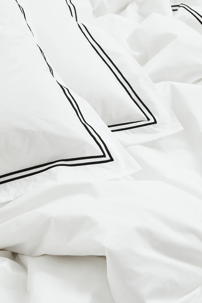 Cotton Percale King/Queen Duvet Cover Set