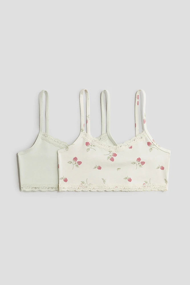 Lot de 2 hauts courts avec dentelle