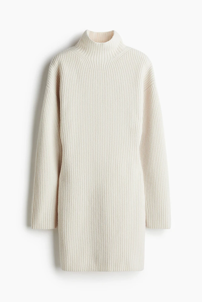 Cashmere-Blend Mock Turtleneck Dress