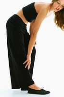 Wide-Leg Drawstring Pants
