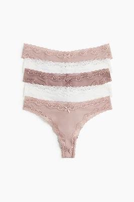 5-pack Microfiber and Lace Brazilian Briefs