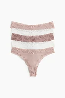 5-pack Microfiber and Lace Brazilian Briefs