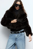 Cropped fluffy jacket