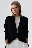 Linen-Blend Blazer