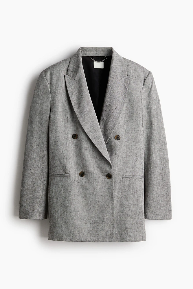 Linen-Blend Blazer