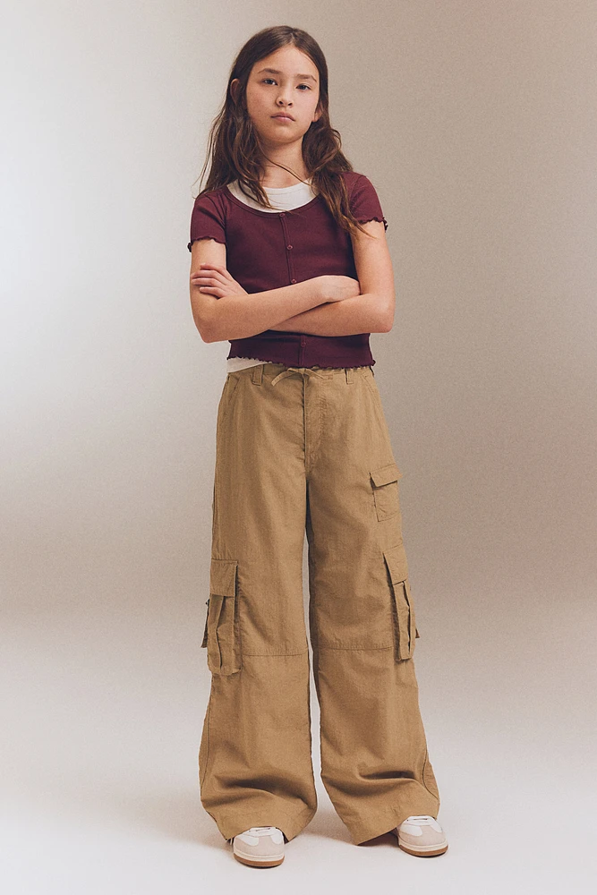 Wide-leg Cargo Pants