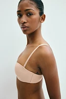 Padded Microfiber Balconette Bra