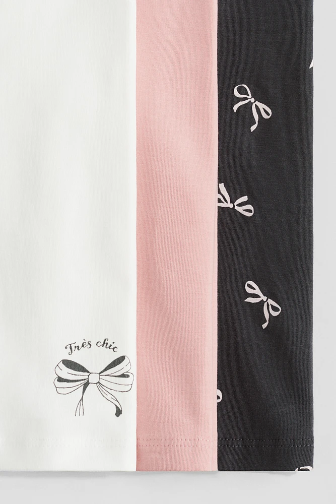 Lot de 3 leggings en jersey coton