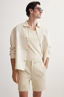 Regular-Fit Linen-Blend Shorts