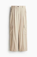 Wide-Leg Cargo Pants