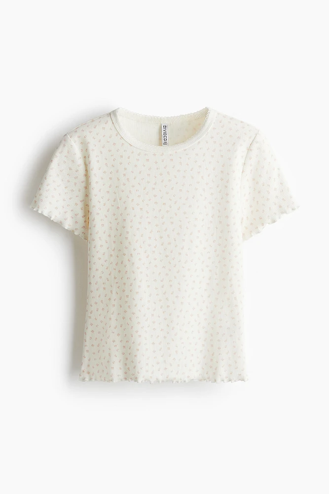T-shirt avec détails surjetés