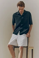 Short décontracté en lin mélangé